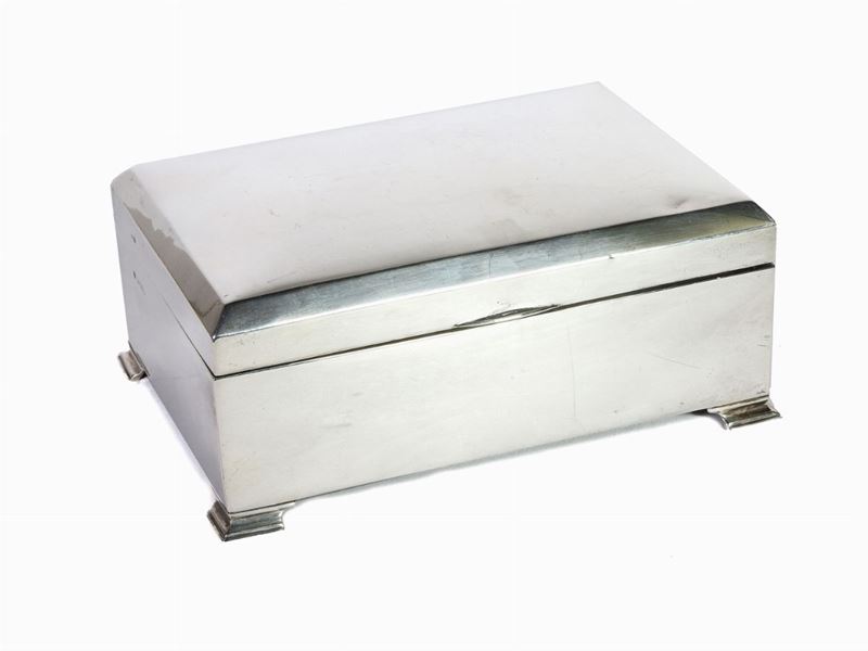 Scatola Porta Sigarette Rivestita in Argento