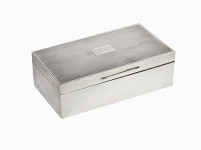Scatola Porta Sigarette Rivestita in Argento