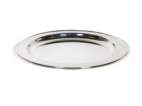 A Round Silver-plated Tray