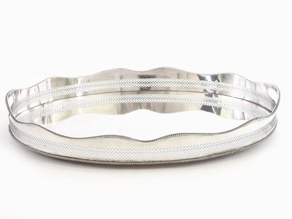 An Oval Silver-plated Tray