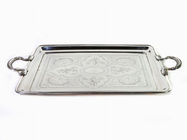 A Silver-plated Handled Tray