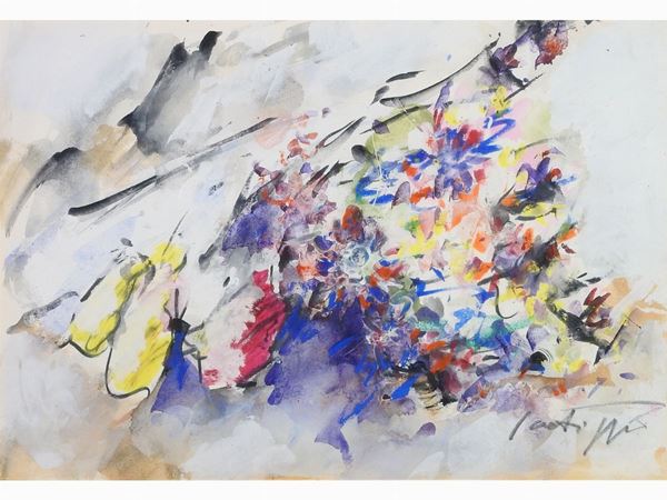 Sergio Scatizzi : Flowers  ((1918-2009))  - Auction Modern and Contemporary Art - III - Maison Bibelot - Casa d'Aste Firenze - Milano