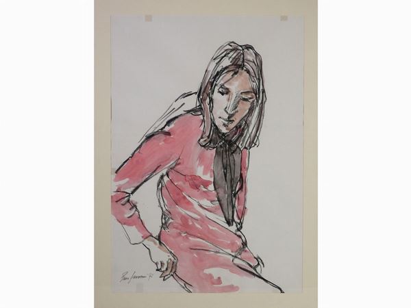 Enzo Faraoni : Portrait of a Woman 1972  ((1920-2017))  - Auction Modern and Contemporary Art - III - Maison Bibelot - Casa d'Aste Firenze - Milano