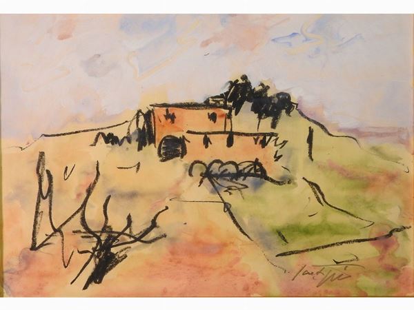 Sergio Scatizzi : Tuscan Landscape  ((1918-2009))  - Auction Arte moderna e contemporanea - Maison Bibelot - Casa d'Aste Firenze - Milano