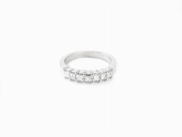 White gold eternity ring with diamonds