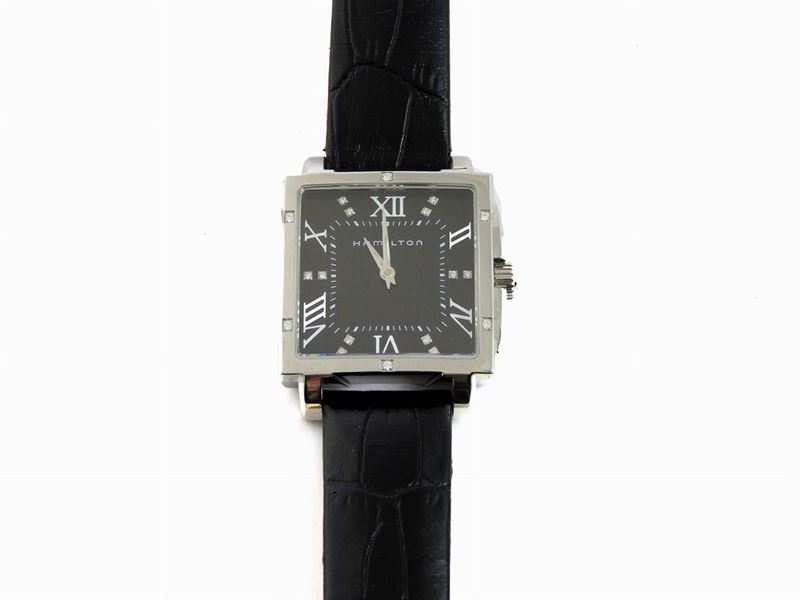 Orologio da Polso per Uomo Hamilton in Acciaio con Diamanti