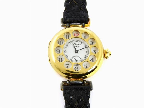 Yellow gold plated stainless steel Sector ladies wristwatch