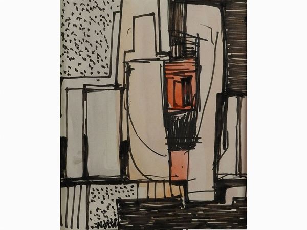 Gualtiero Nativi : Composition  ((1921-1999))  - Auction Modern and Contemporary Art - III - Maison Bibelot - Casa d'Aste Firenze - Milano