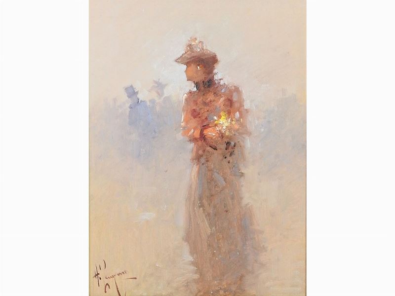 Antonio Pecoraro - Donna con Fiori
