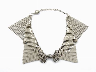 Collana in Maglia Metallica Argentata