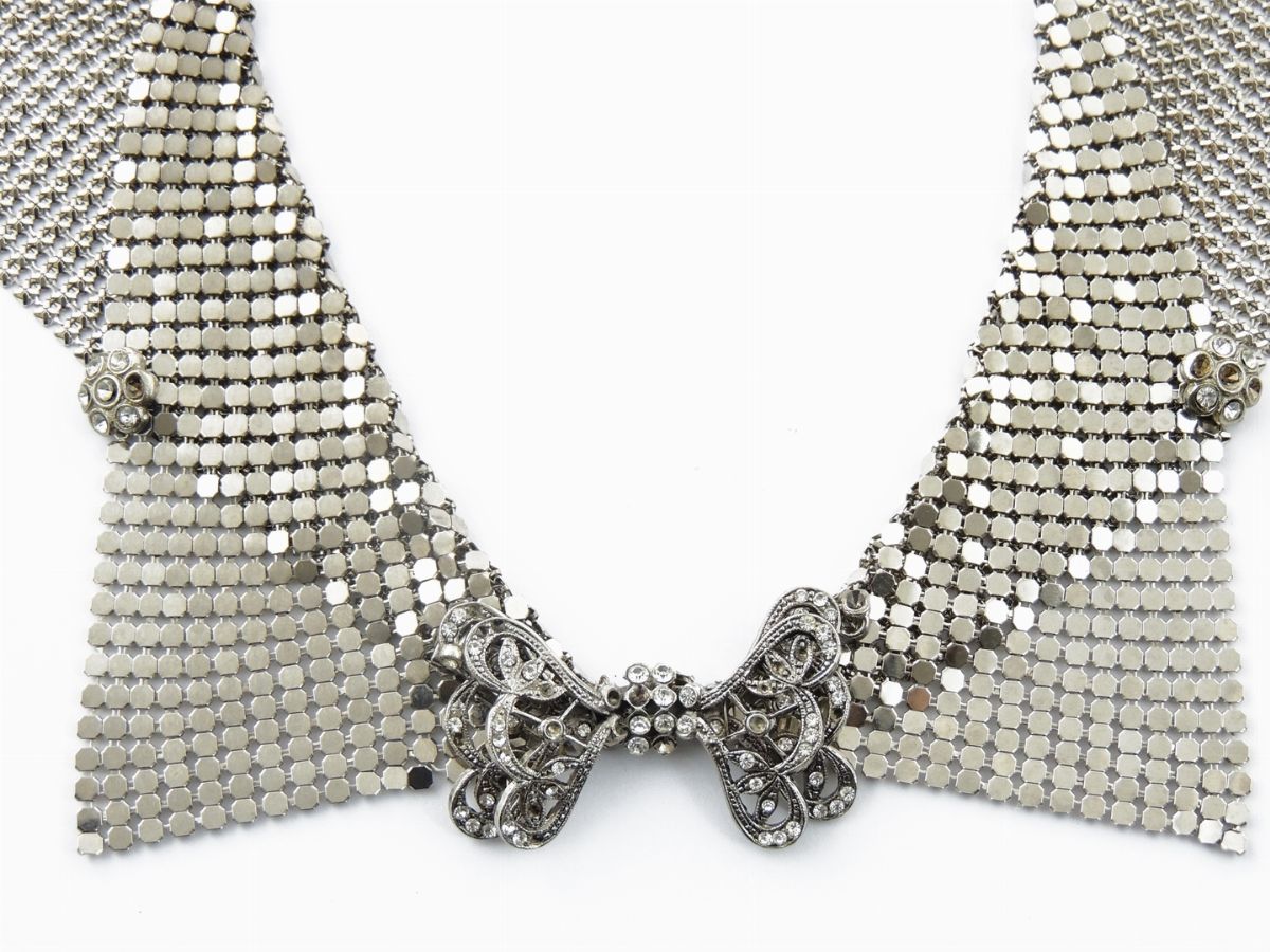 Collana in Maglia Metallica Argentata