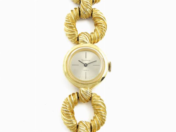 Goldtone metal watch, Vendome