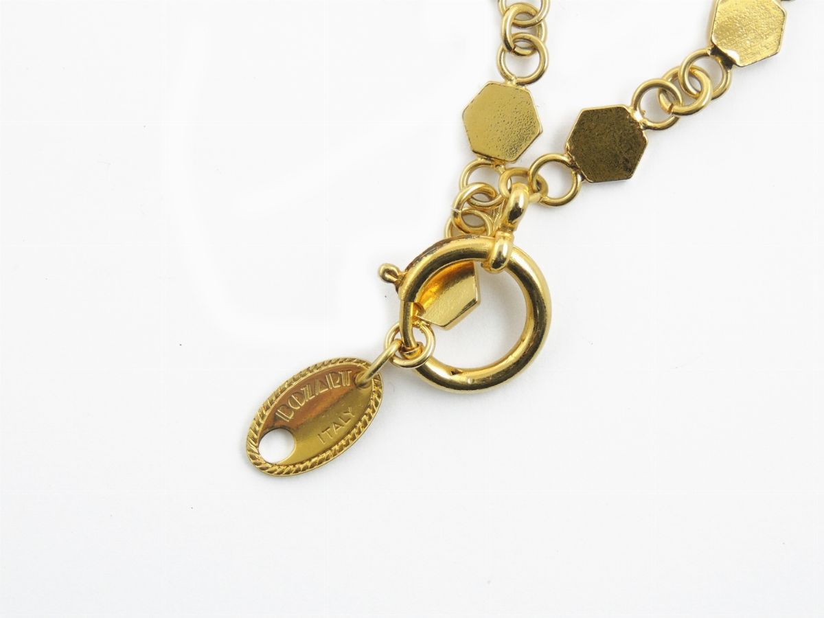 Collana in Metallo Dorato e Osso, Bijoux Bozart