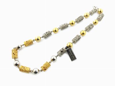 Collana in Metallo Dorato e Argentato, Bijoux Elfe