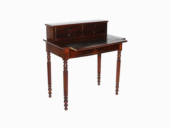 A Walnut Veneered Desk Table