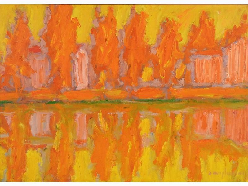 Dino Migliorini - Paesaggio Sull'arno
