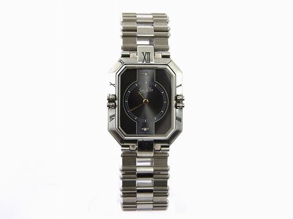 Stainless steel Jean d'Eve gentlemen wristwatch with diamonds