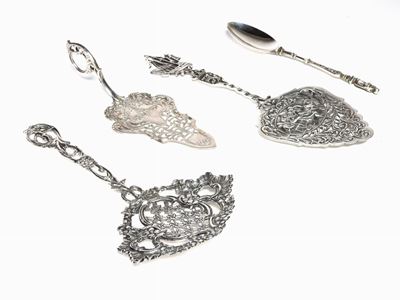 Quattro Posate da Collezione in Argento