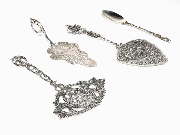 Four Silver Collectible Cutleries  (19th/20th Century)  - Auction Furniture and Old Master Paintings - I - Maison Bibelot - Casa d'Aste Firenze - Milano