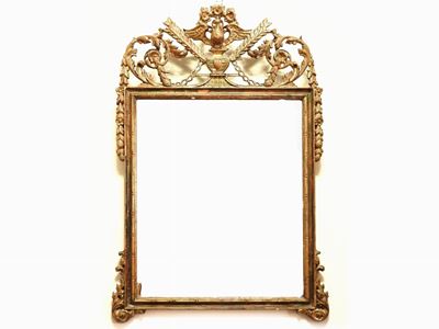 Specchiera in Legno Intagliato e Dorato
