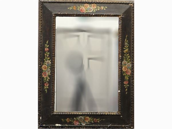 A Lacquered Wooden Mirror
