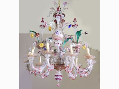 Lampadario in Vetro Soffiato di Murano