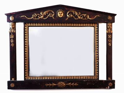 Caminiera in Legno Laccato e Dorato