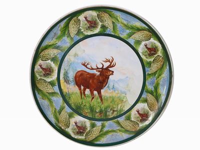 Piatto da Parata in Ceramica Policroma