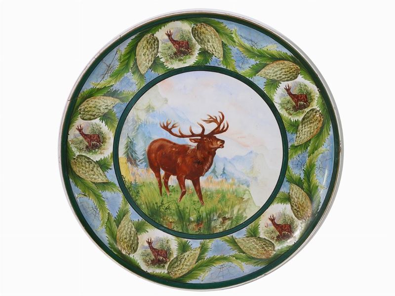 Piatto da Parata in Ceramica Policroma