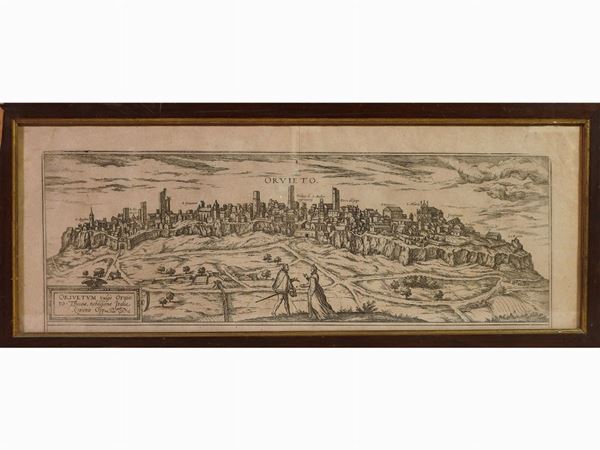 Georges Braun-Franz Hogenberg : Orvieto  (16th Century)  - Auction Furniture and Old Master Paintings - I - Maison Bibelot - Casa d'Aste Firenze - Milano