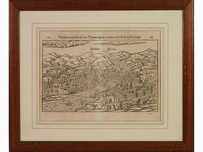 Sebastian Münster - Veduta di Firenze
