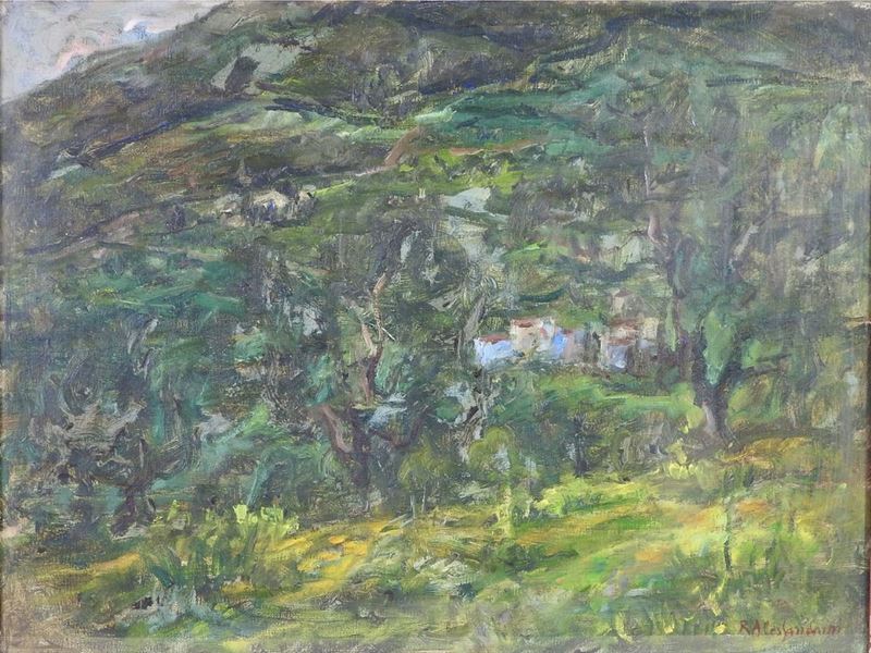 Renato Alessandrini - Paesaggio e L'arno al Girone
