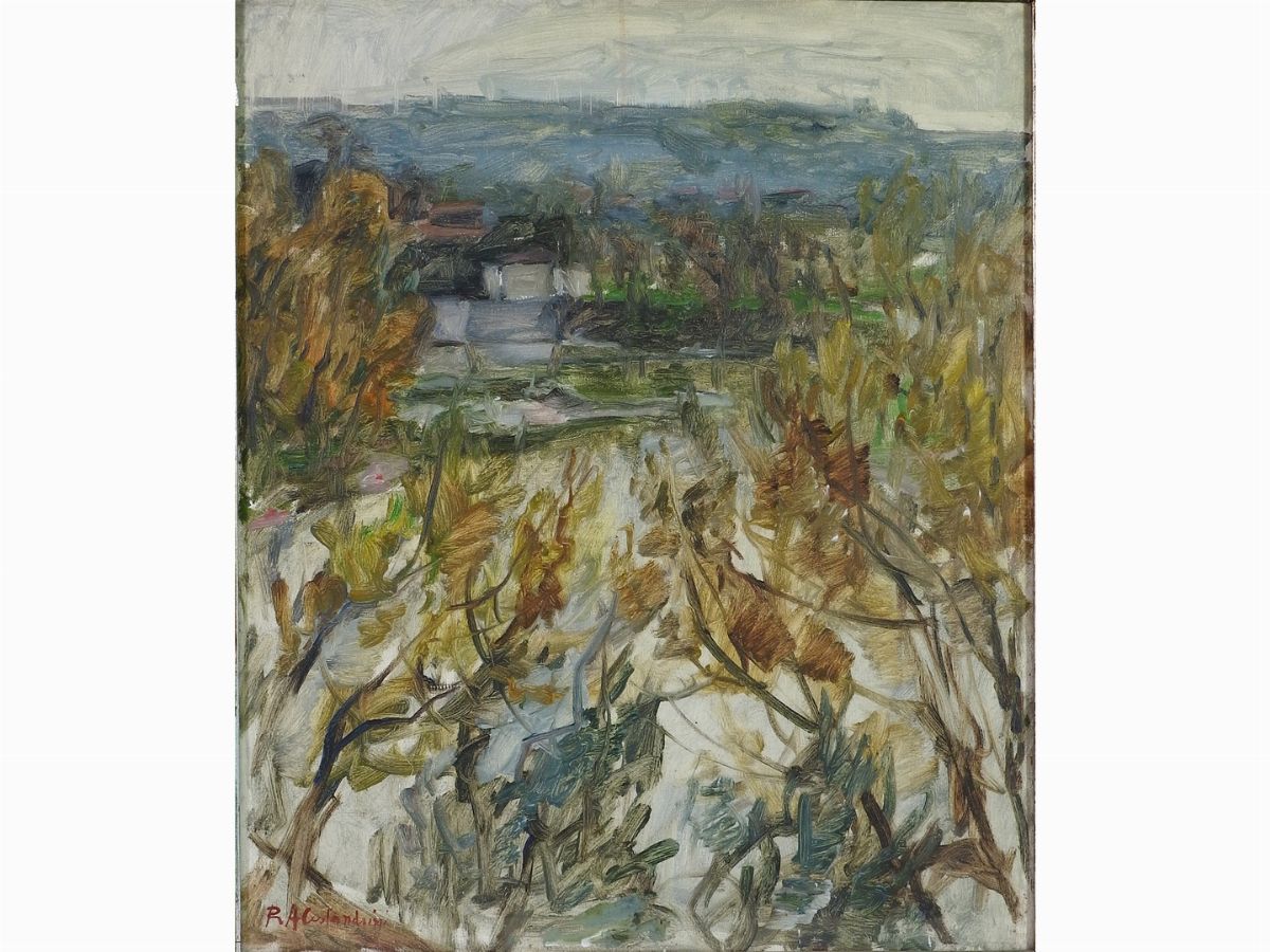 Renato Alessandrini - Paesaggio e L'arno al Girone