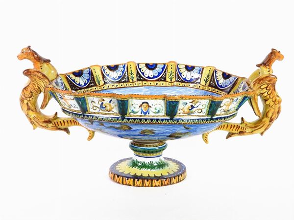 A Glazed Earthenware Centrepiece