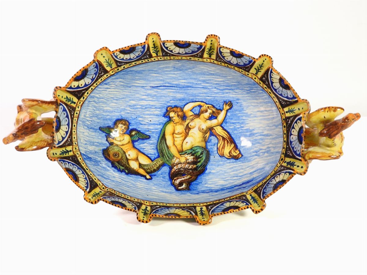 Centrotavola in Terracotta Smaltata