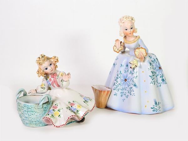 Two Polychrome Ceramic Figures