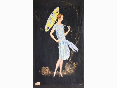 Figura Femminile con Ombrellino