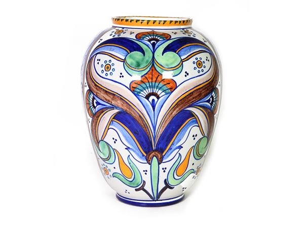 A Glazed Earthenware Vase