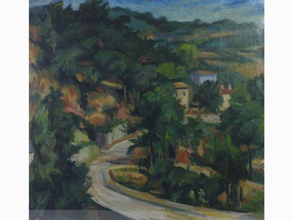Osvaldo Tordi : Tuscan Landscape 1945  ((act. 20th Century))  - Auction Modern and Contemporary Art - III - Maison Bibelot - Casa d'Aste Firenze - Milano