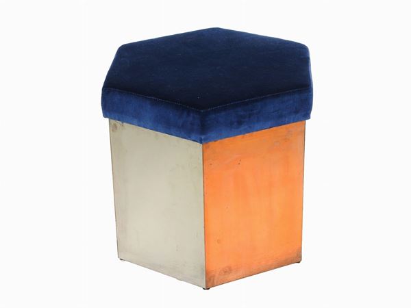 A Modern Hexagonal Pouf