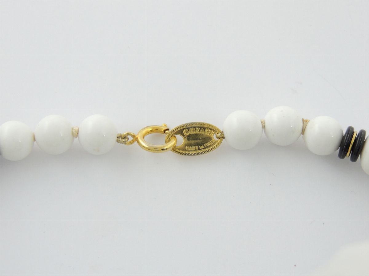 Collana Boule in Resina Bianca e Nera, Bozart