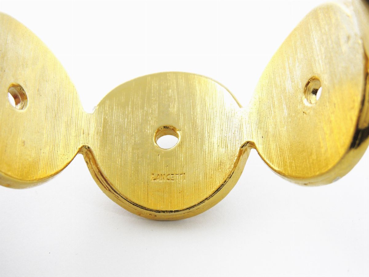 Bracciale in Metallo Dorato e Smalto, Lancetti