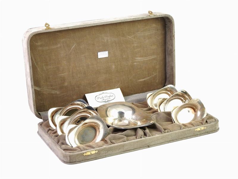 Serie di Dodici Coppette in Argento