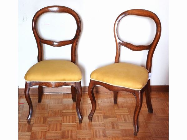 Two Pair of Walnut Chairs