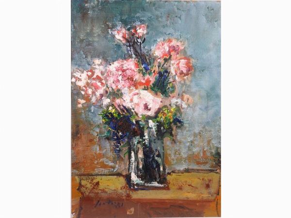 Sergio Scatizzi : Flowers in a Vase  ((1918-2009))  - Auction Modern and Contemporary Art - III - Maison Bibelot - Casa d'Aste Firenze - Milano