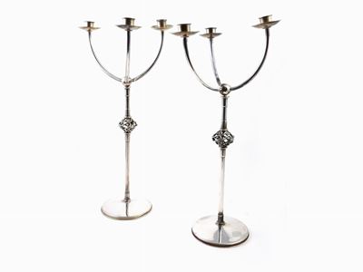 Coppia di Candelabri in Argento