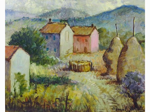 Oreste Zuccoli : Country Landscape  ((1889-1980))  - Auction Modern and Contemporary Art - III - Maison Bibelot - Casa d'Aste Firenze - Milano