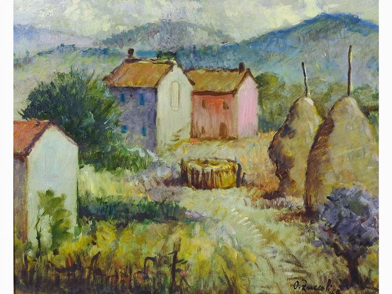 Oreste Zuccoli - Paesaggio di Campagna