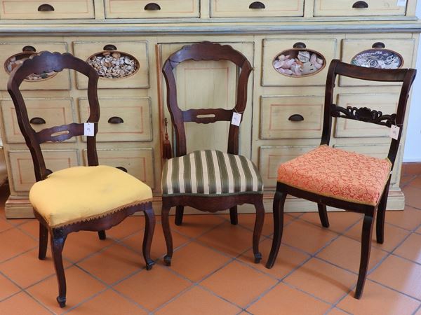 Three Walnut Chairs