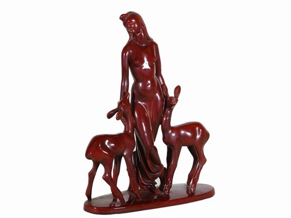 A Glazed Ceramic Figural Group  (first half of 20th Century)  - Auction Furniture and Old Master Paintings - I - Maison Bibelot - Casa d'Aste Firenze - Milano